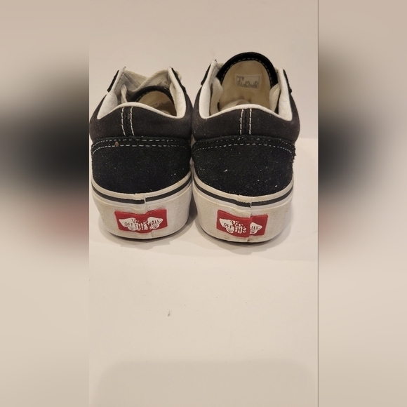 Vans off the wall Leather Canvas Suede Sneakers  Kids Size 1 - Picture 4 of 7